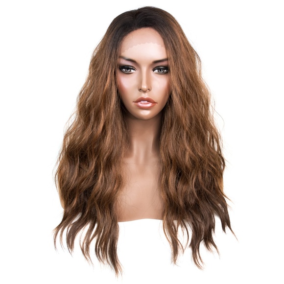 Her Wig Closet Accessories - 24" Loose Wave Balayage Copper Lace Wig | Shantell